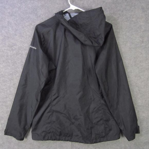 Columbia Jacket Mens Small Black Hooded Full Zip Lightweight Rain Windbreaker - Picture 6 of 7